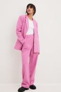 NA-KD Trend Melange rett dressbukse - Pink