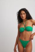 NA-KD Swimwear Bikinitruse med tynne stropper - Green