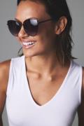 NA-KD Store cateye-solbriller med tynn ramme - Black