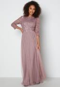 AngelEye Sequin Bodice Maxi Dress Lavender L (UK14)