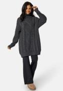 BUBBLEROOM Tracy knitted sweater dress Dark grey S