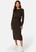 BUBBLEROOM Amira knitted dress Brown 3XL