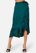 BUBBLEROOM Villima satin skirt Dark green 34