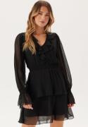 BUBBLEROOM Cheyenne Frill dress Black 42