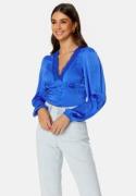 BUBBLEROOM Lucinda satin blouse Blue 36