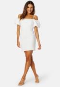 Bubbleroom Occasion Zelia Puff Sleeve Dress White 46