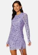 BUBBLEROOM Melandra mesh dress Lilac / Floral S