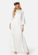 Bubbleroom Occasion Khrista Satin Maxi Dress Offwhite S