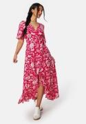 Happy Holly Ellinor long dress  red / Patterned 32/34