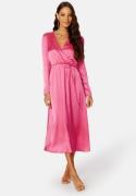 Bubbleroom Occasion Rae Satin Dress Pink XL