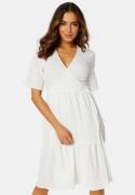 BUBBLEROOM Krystal wrap dress Offwhite 4XL