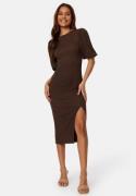 BUBBLEROOM Piper Puff Sleeve Dress Brown XL