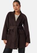 BUBBLEROOM Lilah Belted Wool Coat Brown S