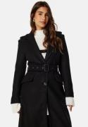 ONLY Sif Filippa Life Belted Coat Black Detail:Solid XL