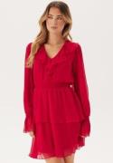 BUBBLEROOM Cheyenne Frill Dress Red 42