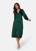 BUBBLEROOM Roberta Satin Dress Dark green 36