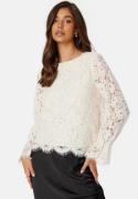 Y.A.S Perla LS Lace Top Whitecap Grey S