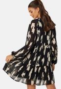 Object Collectors Item Mila Gia L/S Dress BlackAOP:SandshellG 36