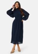 Bubbleroom Occasion Structured high neck midi dress Dark blue 38