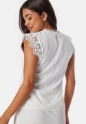 Pieces Olline SL Lace Top White L