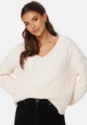 GANT Textured Cotton V-Neck Sweater Cream XS