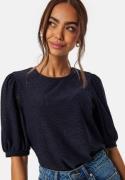 Happy Holly Broderie Anglaise Top Navy 36/38