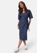 Happy Holly Denim Wrap Dress Dark blue 44/46