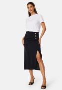 BUBBLEROOM Matilde Midi Button Skirt Black M