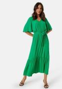 BUBBLEROOM Butterfly Sleeve Viscose Dress Green 46