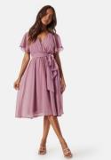 Goddiva Flutter Chiffon Midi Dress Lavender XXL (UK18)