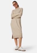 VILA Ril Crew Neck Midi Dress Natural Melange XXL