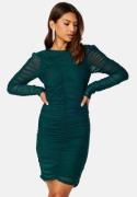 BUBBLEROOM Myra mesh dress Dark green XS