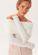 Pieces Pcriko Ls Off Shoulder Knit Cloud Dancer XS