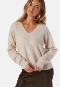 SELECTED FEMME Slflulu New Ls Knit V-neck B Birch Detail:melange L