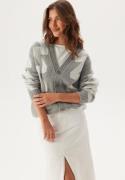 Dr. Denim Tom Cardigan Grey Melange Wave S