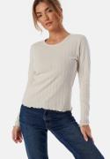 ONLY Onlcarlotta L/S TOP NOOS JRS T Pumice Stone M