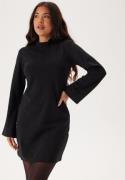 Pieces Pcpaige Reem Ls Mock Neck Dres Black Detail:silver Lurex S