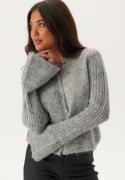 VERO MODA Vmlori Ls O-neck Cardigan Light Grey Melange M