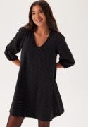 Object Collectors Item Objrigini 3/4 SLEEVE V-NECK Dress Black Detail:...