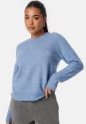 SELECTED FEMME Slflulu LS Knit O-Neck Endless Sky Detail:MELANGE L