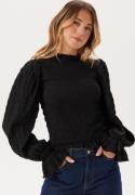 BUBBLEROOM Frill Structured Blouse Black XS