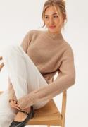 BUBBLEROOM Turtleneck Knitted Sweater Beige melange XL