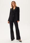 BUBBLEROOM Flared Structured Suit Trousers Black 34