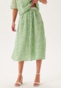 BUBBLEROOM 3D Flower Midi Skirt Dusty green L