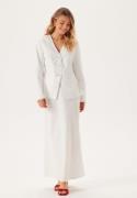 BUBBLEROOM Linen Blend Maxi Skirt Offwhite 34