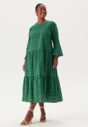 Happy Holly Broderie Anglaise Round Neck Dress Emerald green 36/38