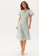 VILA Vilovie S/S Wrap Midi Dress Kentucky Blue AOP: ALY 40