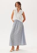 BUBBLEROOM Maxi Viscose Skirt Light blue/Patterned XS