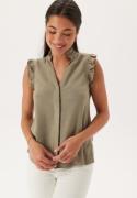 SELECTED FEMME Slfviva Sl Sun Ruffle Top Vetiver 38