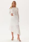 BUBBLEROOM Asymmetric Lace Skirt White XS